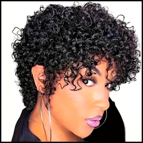 Short Layered Pixie Cut Wig Glueless Machine Made Human Hair Modern Style main image 5